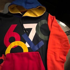 Polo tech jogger color block blue,orange,and red vintage top NWT